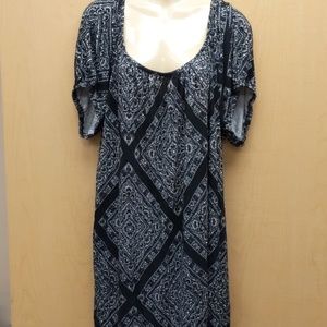 Michael Kors XL black and white print dresse